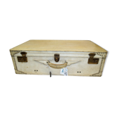 Suitcase parchment and leather 1940/50