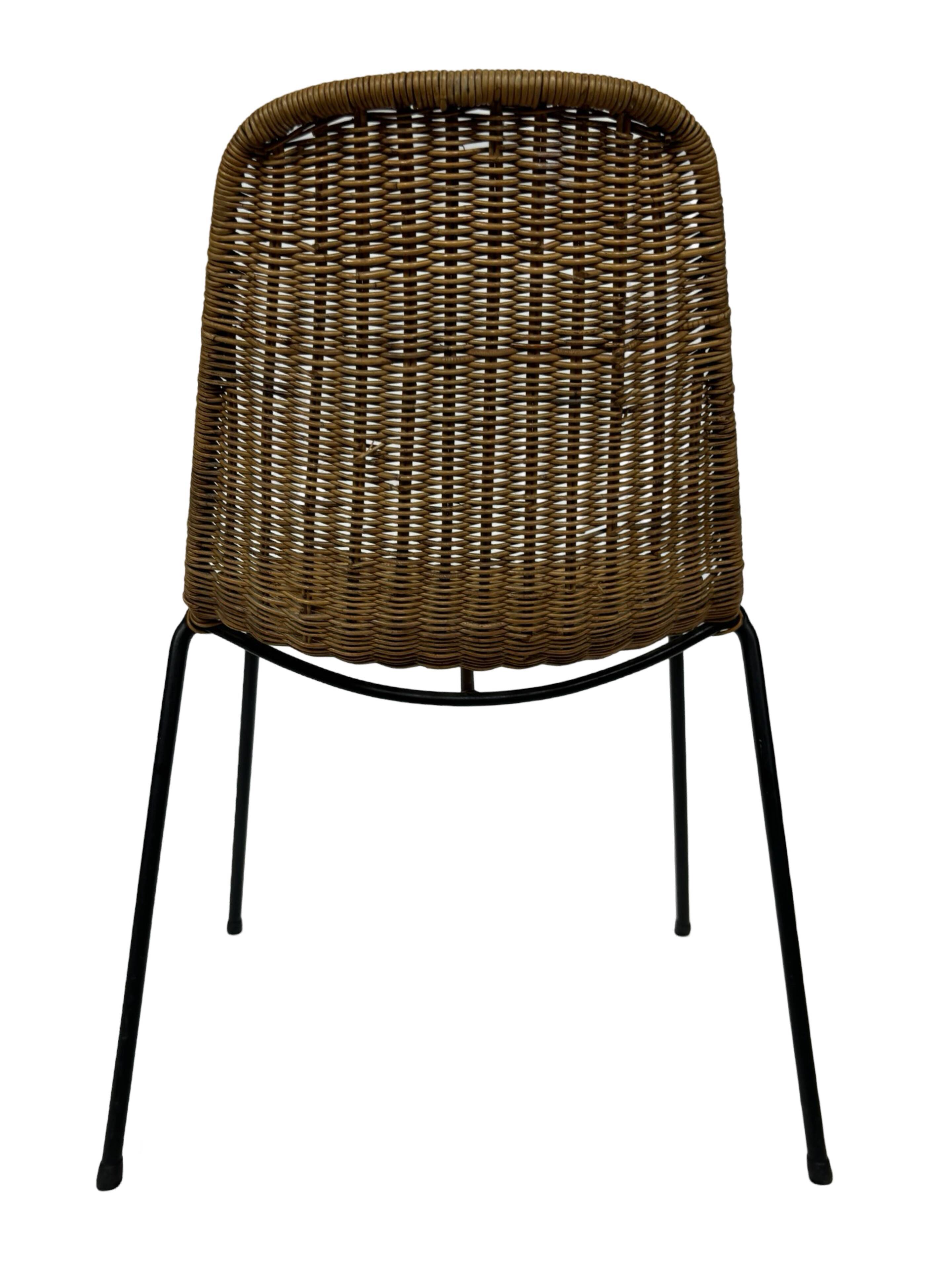 Vintage Rattan Chair Office Chair Gian Franco Legler 1950’S