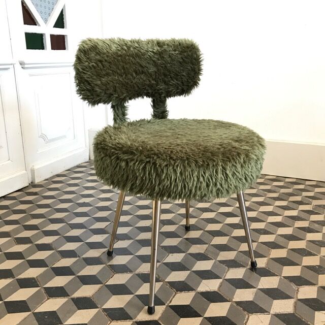 Chaise moumoute Pelfran verte