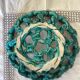 Pottery basket of braided earthenware for fruits dimension: H-9,5cm- D-25,5cm-