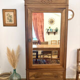 Walnut Bonnetière wardrobe