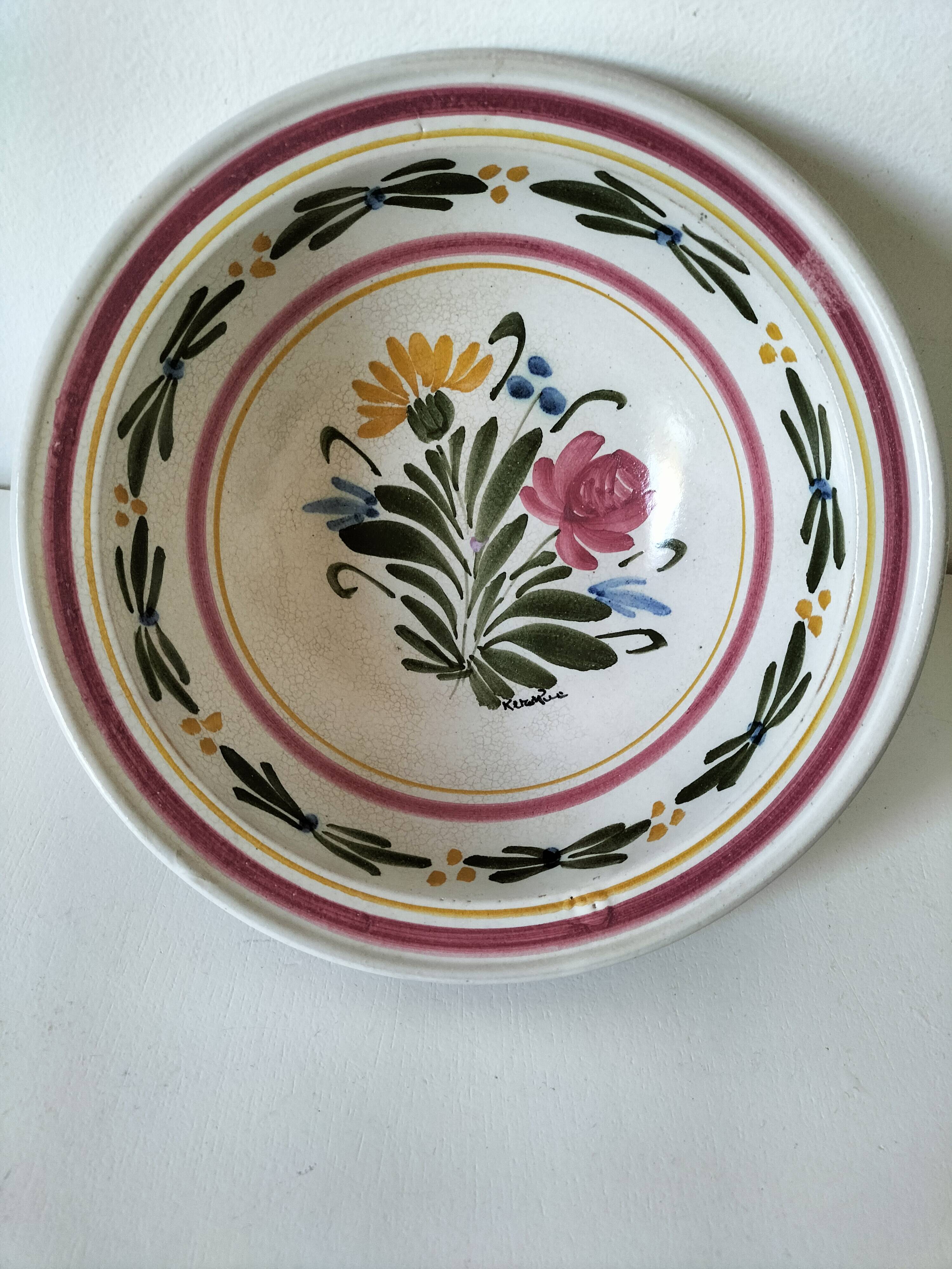 Small bowl Keraluc Quimper – hand-painted floral decoration
