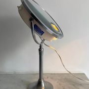 Vintage chrome Brot mirror, magnifying and illuminating, on adjustable stand, France 1960