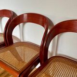 Set of 4 Baumann caned gondola chairs
