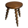 Tabouret tripode ancien en bois foncé