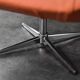 Vintage Mid-Century Scandinavian Modern Space Age Orange Swivel Armchair