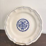 Old Dish Basket Vegetable Dish Earthenware Gien Rouen Renaissance Blue Model