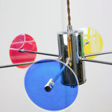 Vintage Italian Chrome Lamp Duo, 70s