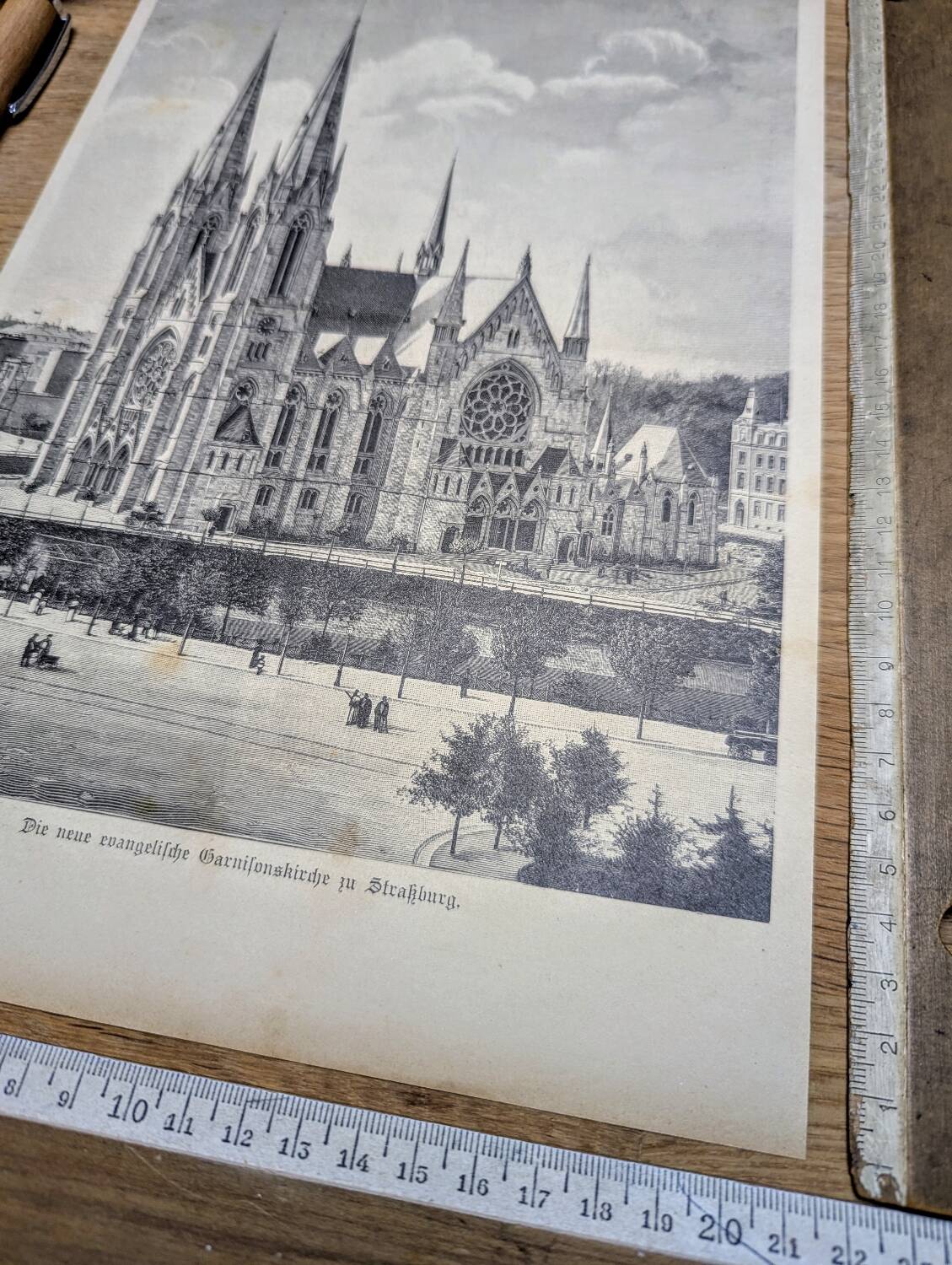 Saint Paul’s Church in Strasbourg, printed in 1897.