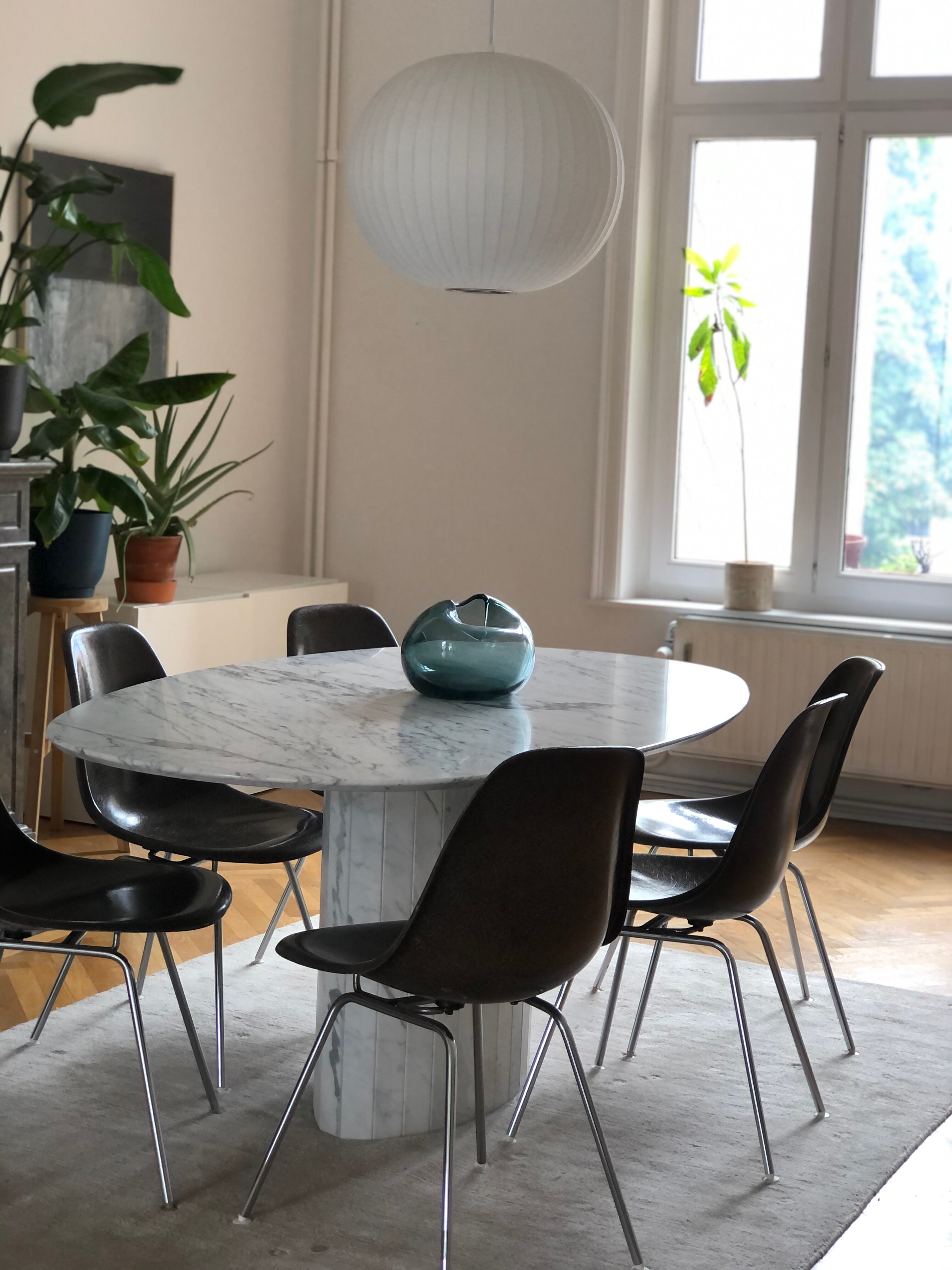 Table marbre arabescato Italie vintage