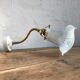 Opalescent glass swan neck sconce