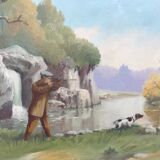 Ancient Table Hunting Scene