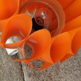 Suspension lamp by Lars Schioler butterfly model Hoyrup Light plastic editor orange 1968