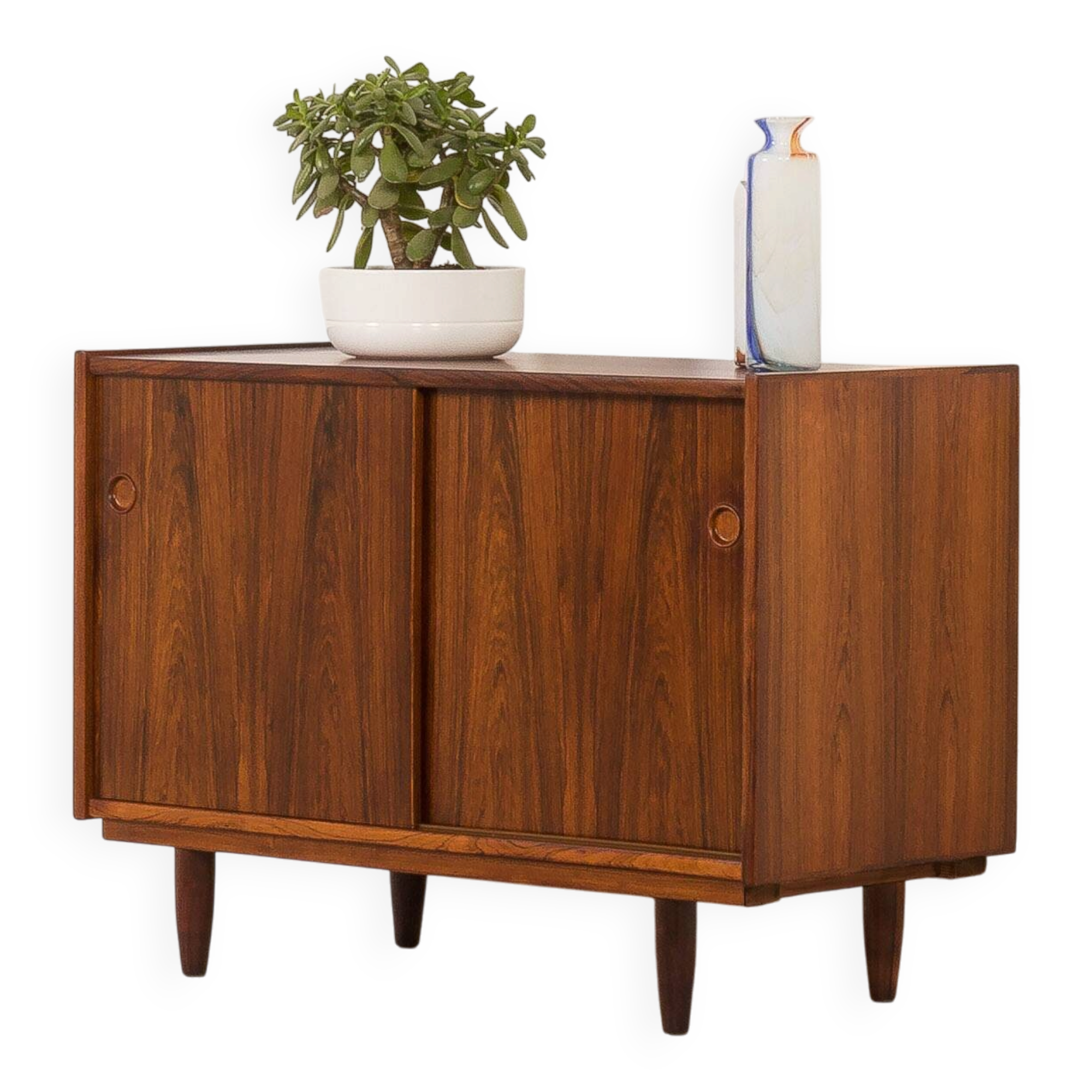 Danish small rosewood sideboard attributed to Hundevad, 1960s