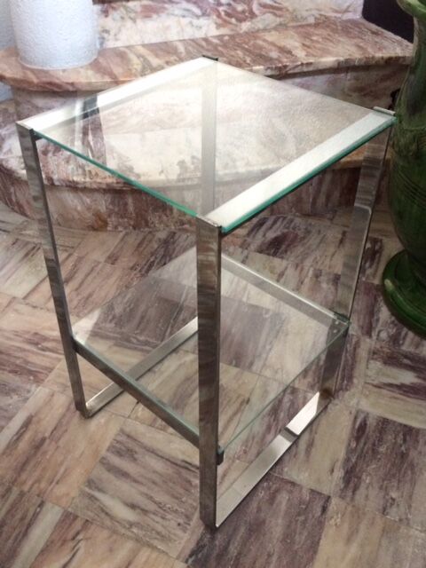 Sellette chrome metal sofa tip