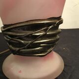 Vase lamp in glass paste and bronze signed Florea SILVIU