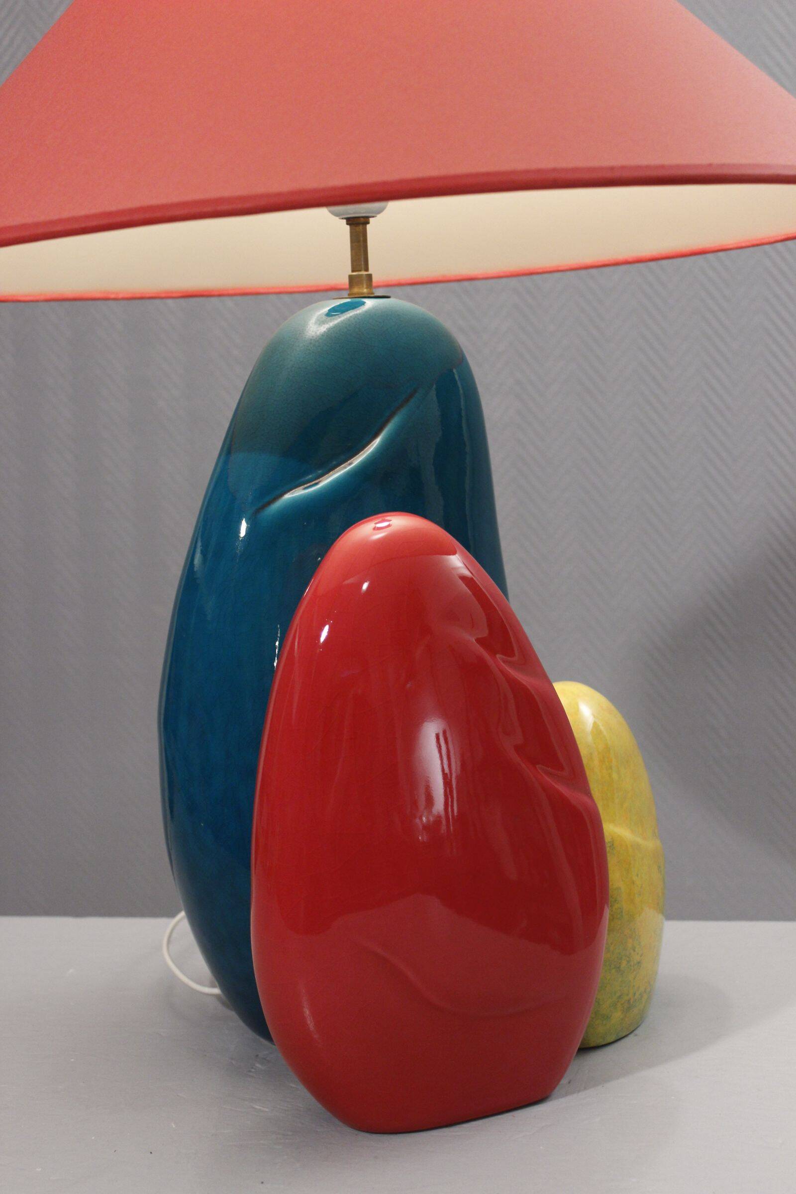 François Chatain Large menhir lamp vintage post-modern design 1990s