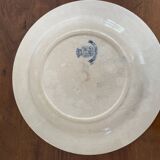 Lot de 2 assiettes en terre de fer Gien modèle Chardonnerets