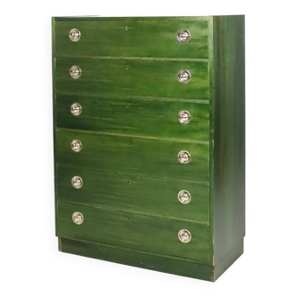 1970s six-drawer chest of drawers