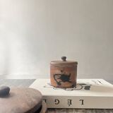 Box pot from La Colombe Pottery in Vallauris style glazed stoneware ceramic