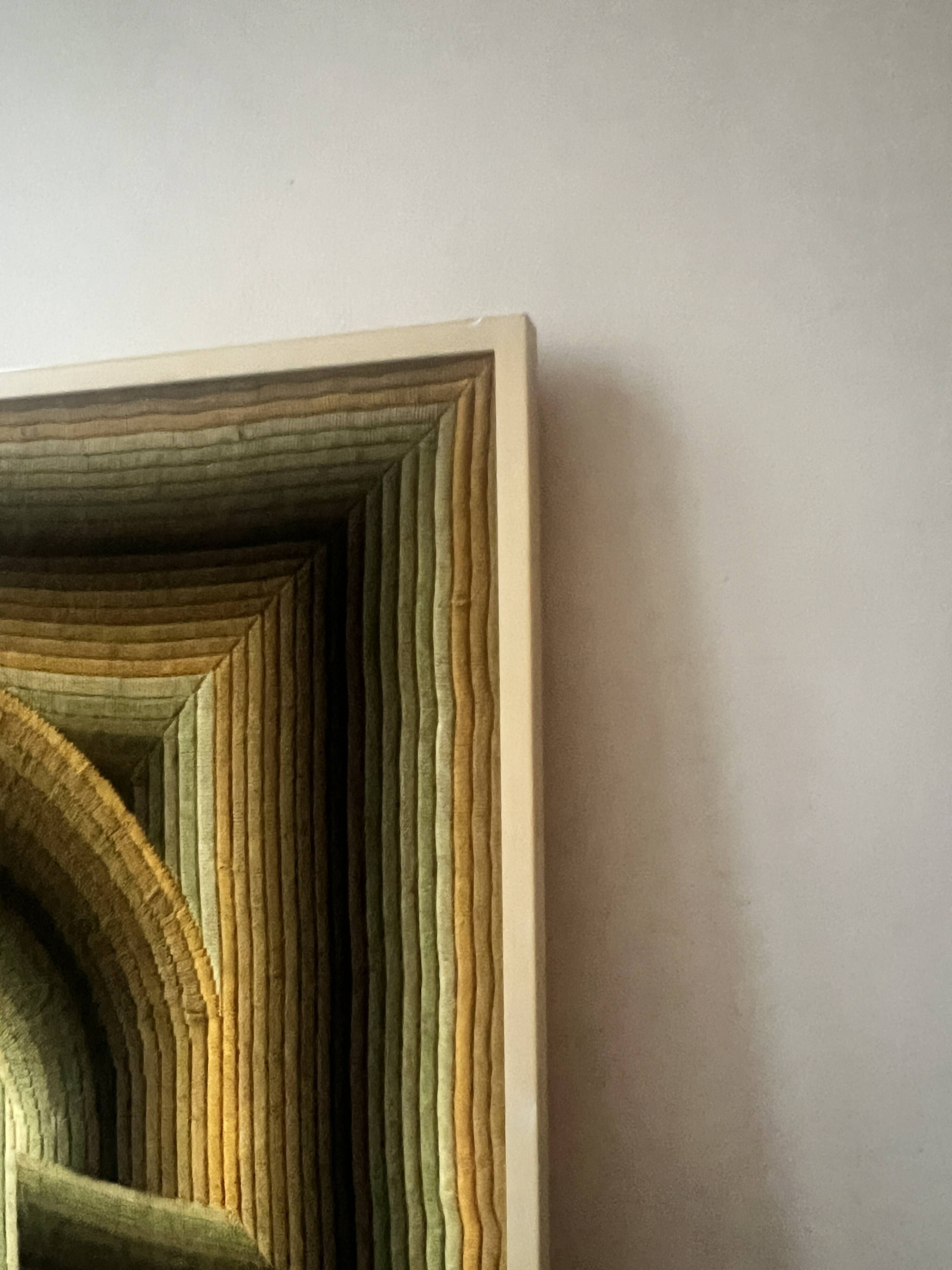 Patrice Allard, Kinetic Tapestry Painting, Vasarely School, Circa 1970