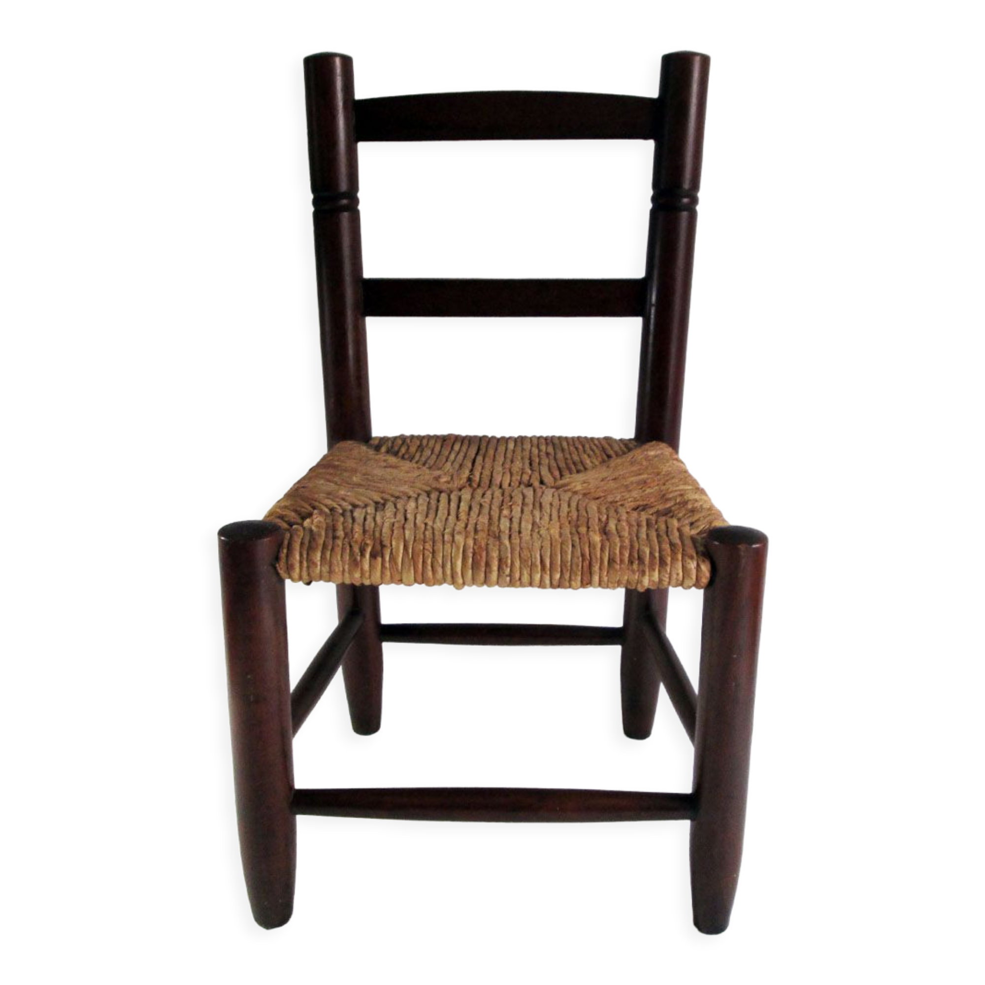 Children's chair in wood and straw