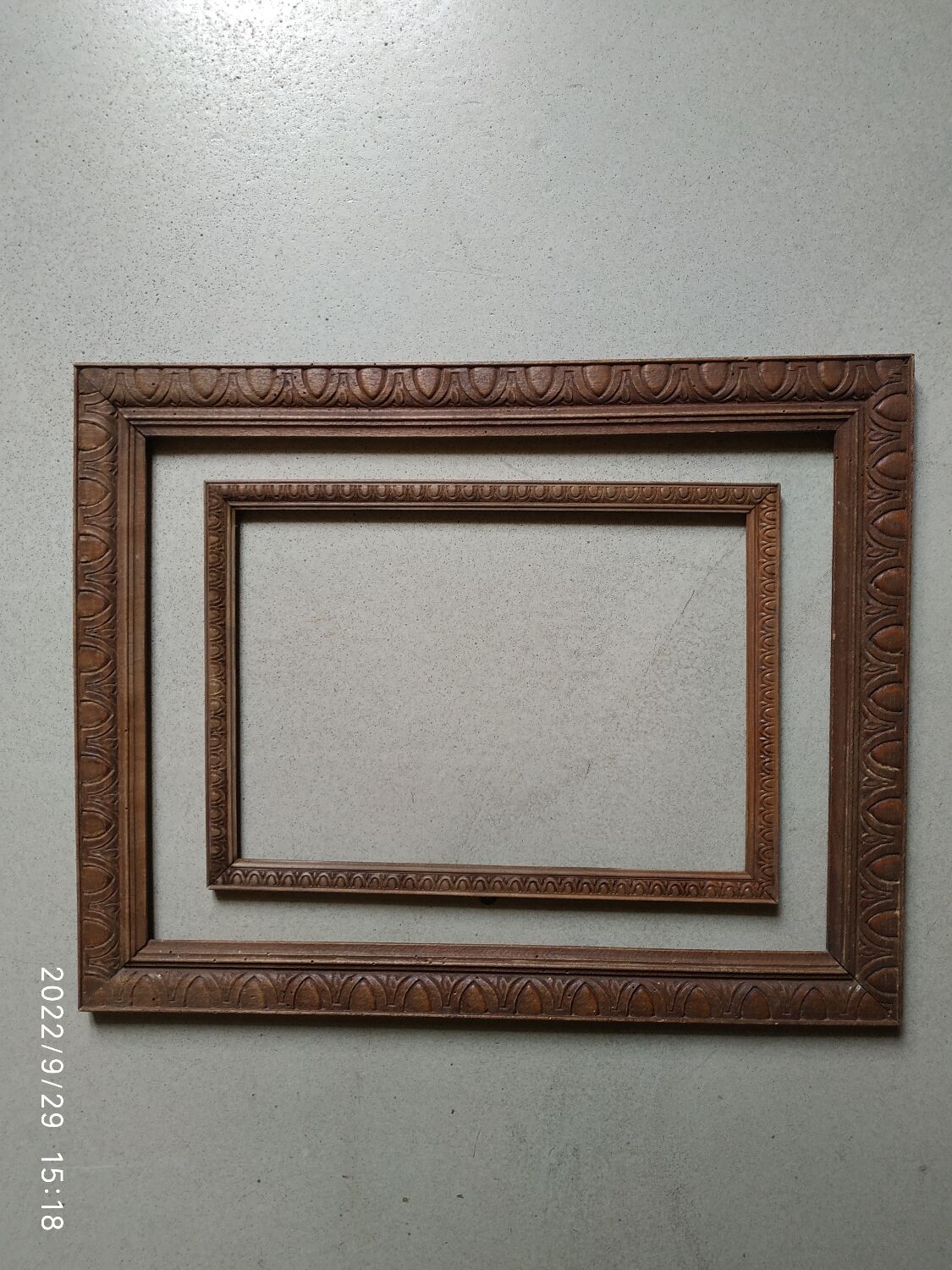 Duo of wooden frames