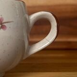 Vintage Set of 2 Stoneware Tea Cups, 2 Saucers and Teapot – Cherry Blossom Pattern