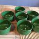 Set of 7 glazed terracotta cups