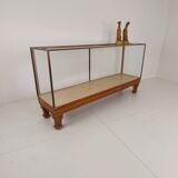 Comptoir de magasin ancien en laiton anglais – modèle étroit avec mesures en yards