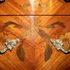 Louis XV style bedside table in marquetry rosewood