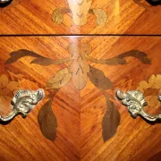 Louis XV style bedside table in marquetry rosewood