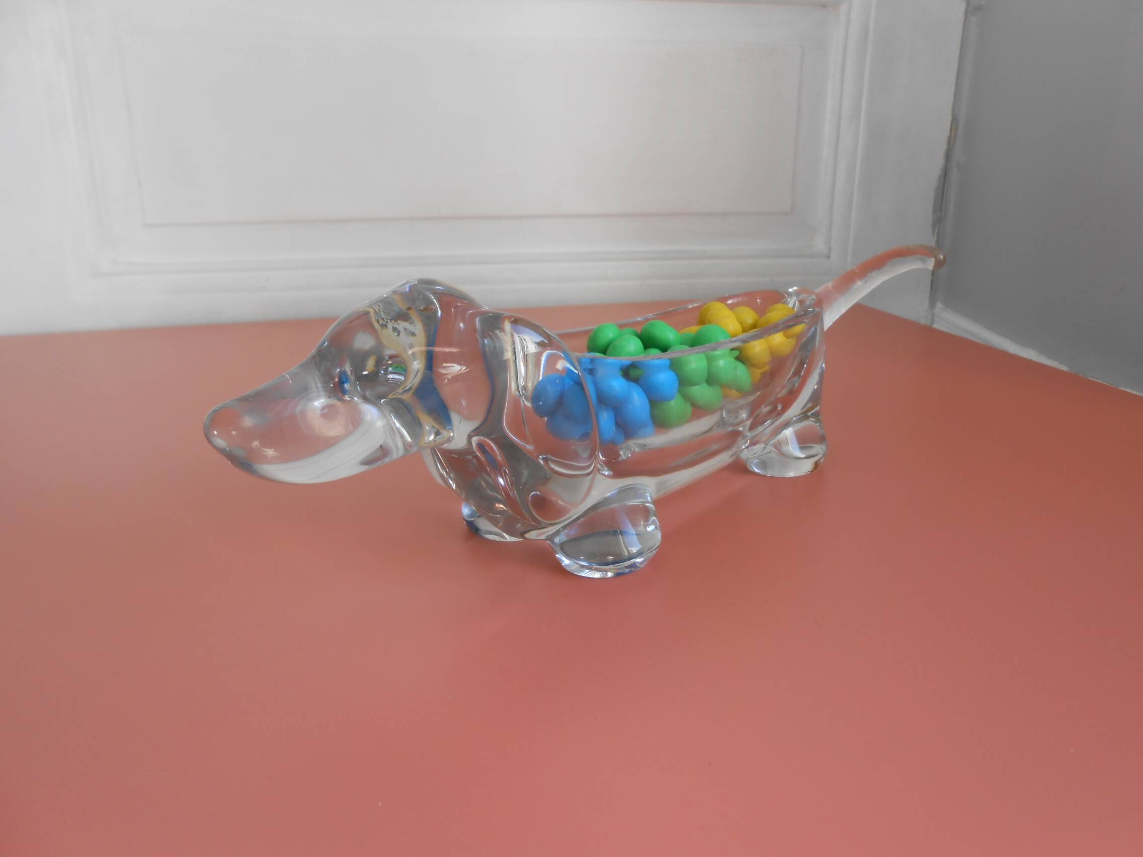 Dachshund crystal pocket tray Art Vannes