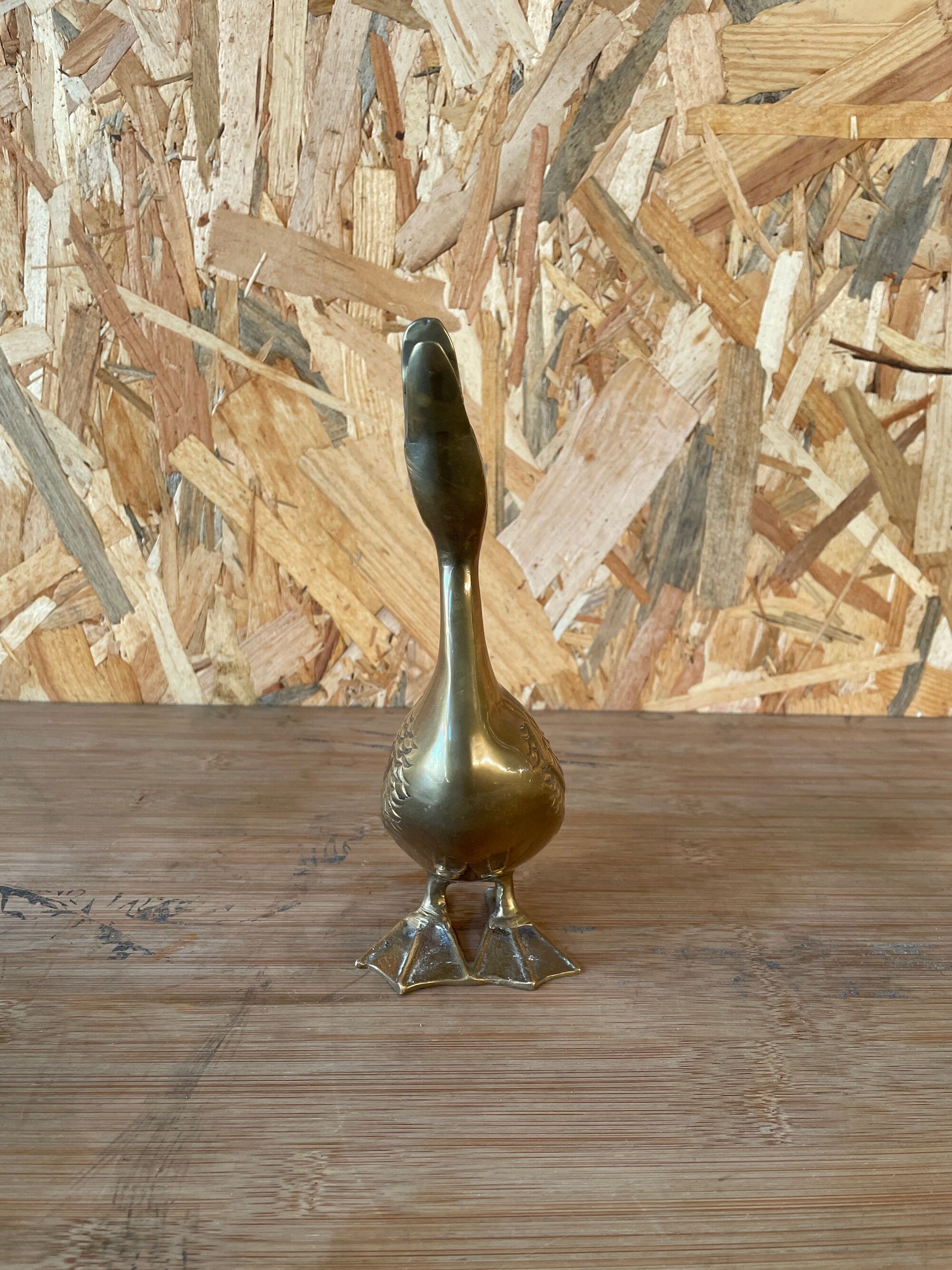 Vintage brass duck
