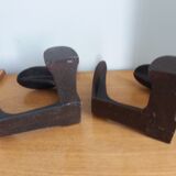 Industrial style bookends shoe shape
