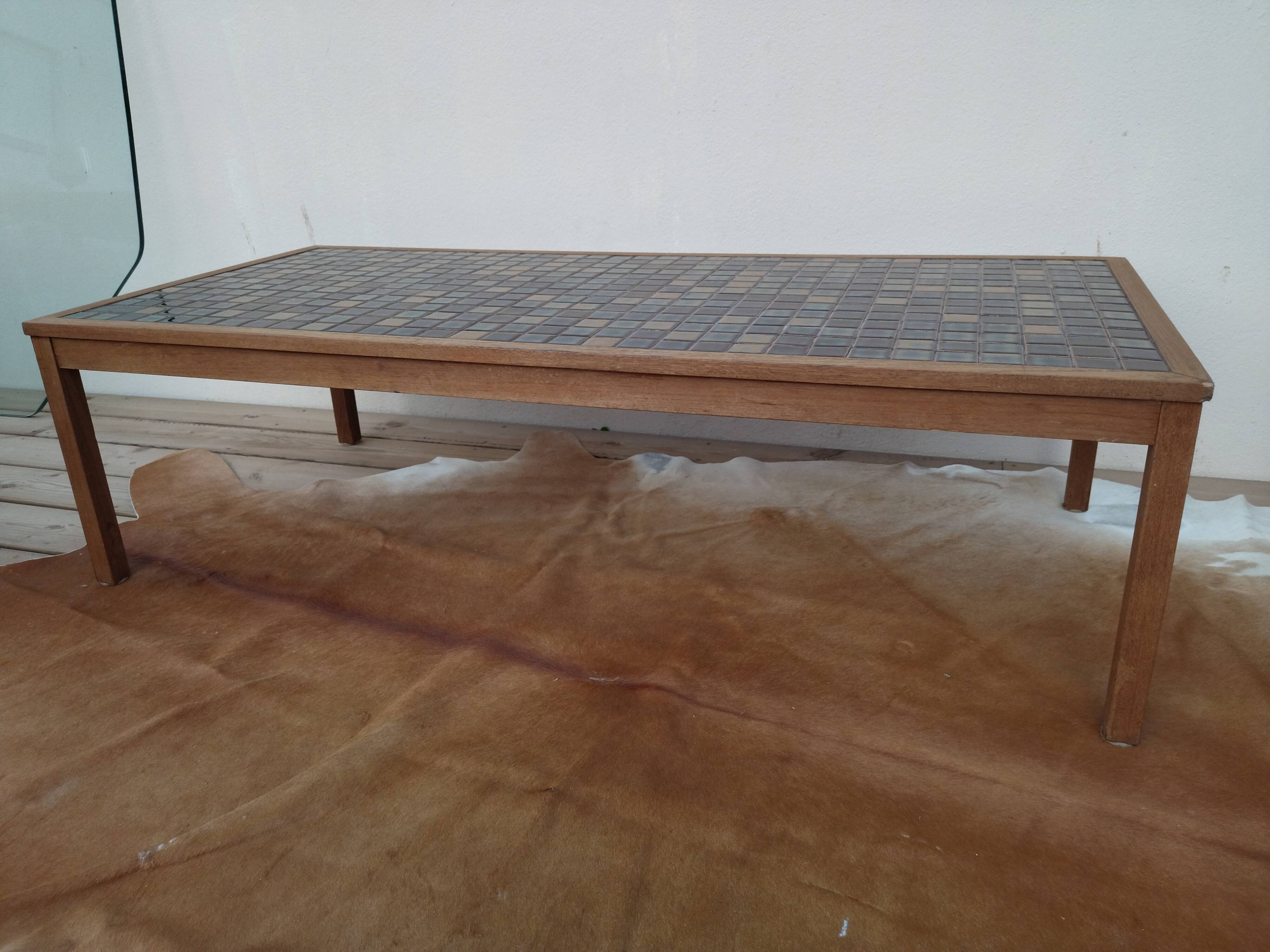 Wooden and ceramic coffee table