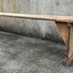Large wooden bench, red oak, early 20th century.