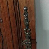 Paire d'anciens panneaux de porte en bois chêne sculpté