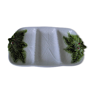 Serviteur rectangulaire 3 compartiments barbotine italienne
