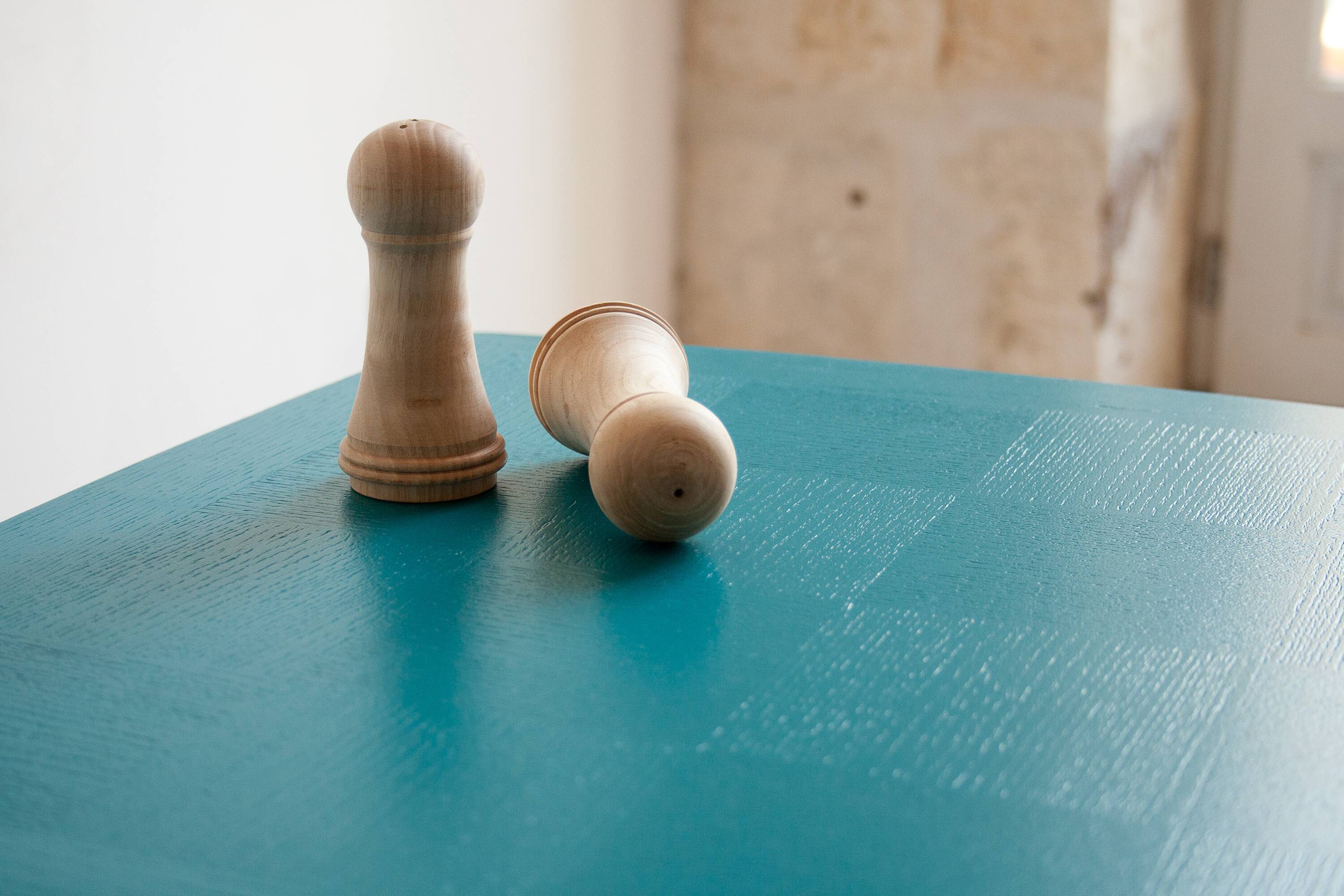 Coffee table oak compass legs revisited