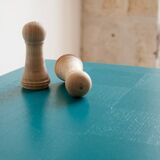 Coffee table oak compass legs revisited