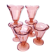 Set of 6 vintage pink ice cream cups