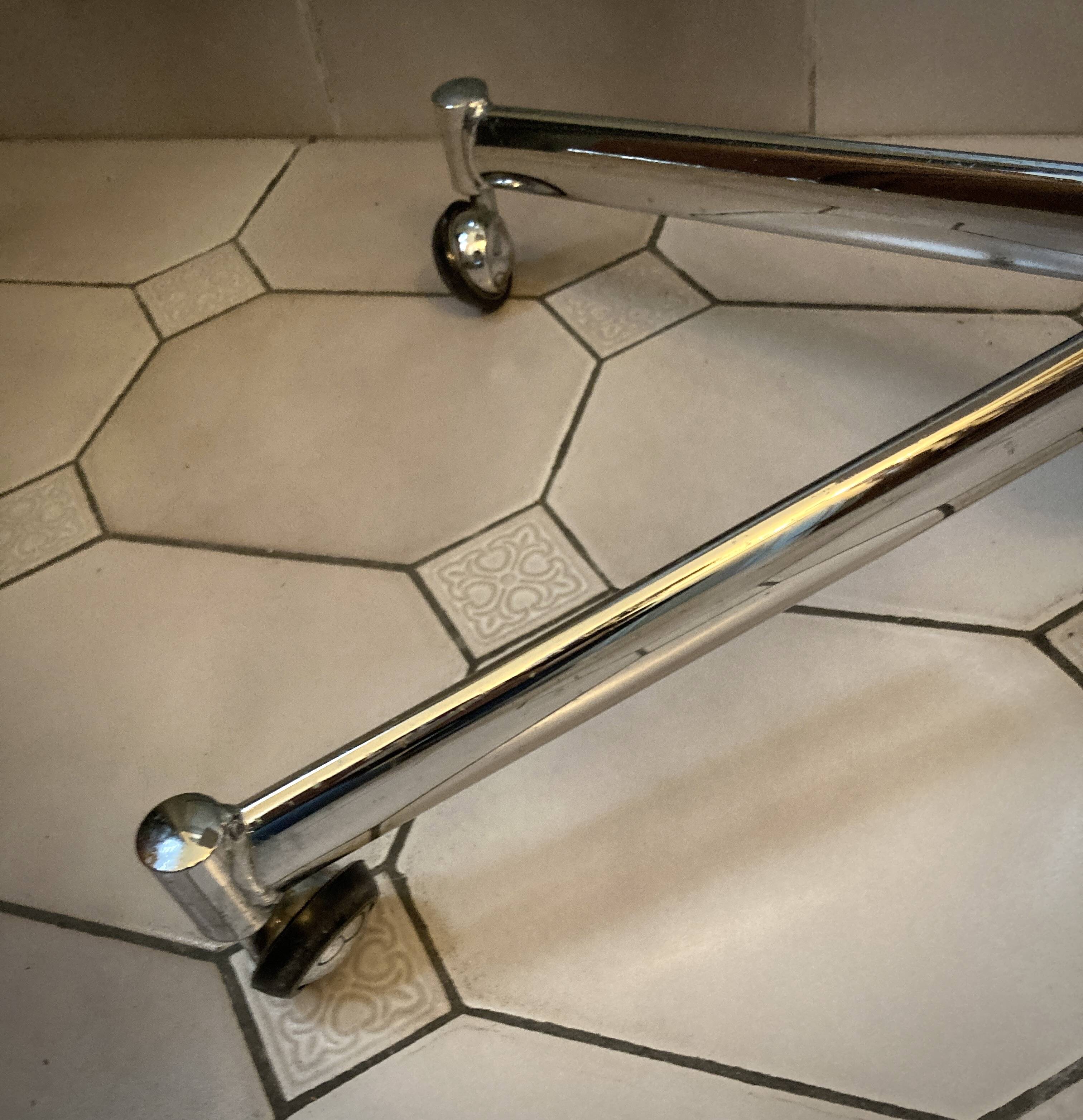 Side furniture with chrome wheels from the 60s