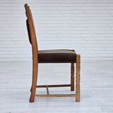 1970s, set 6 pcs of Danish dinning chairs, original good condition, oak wood.