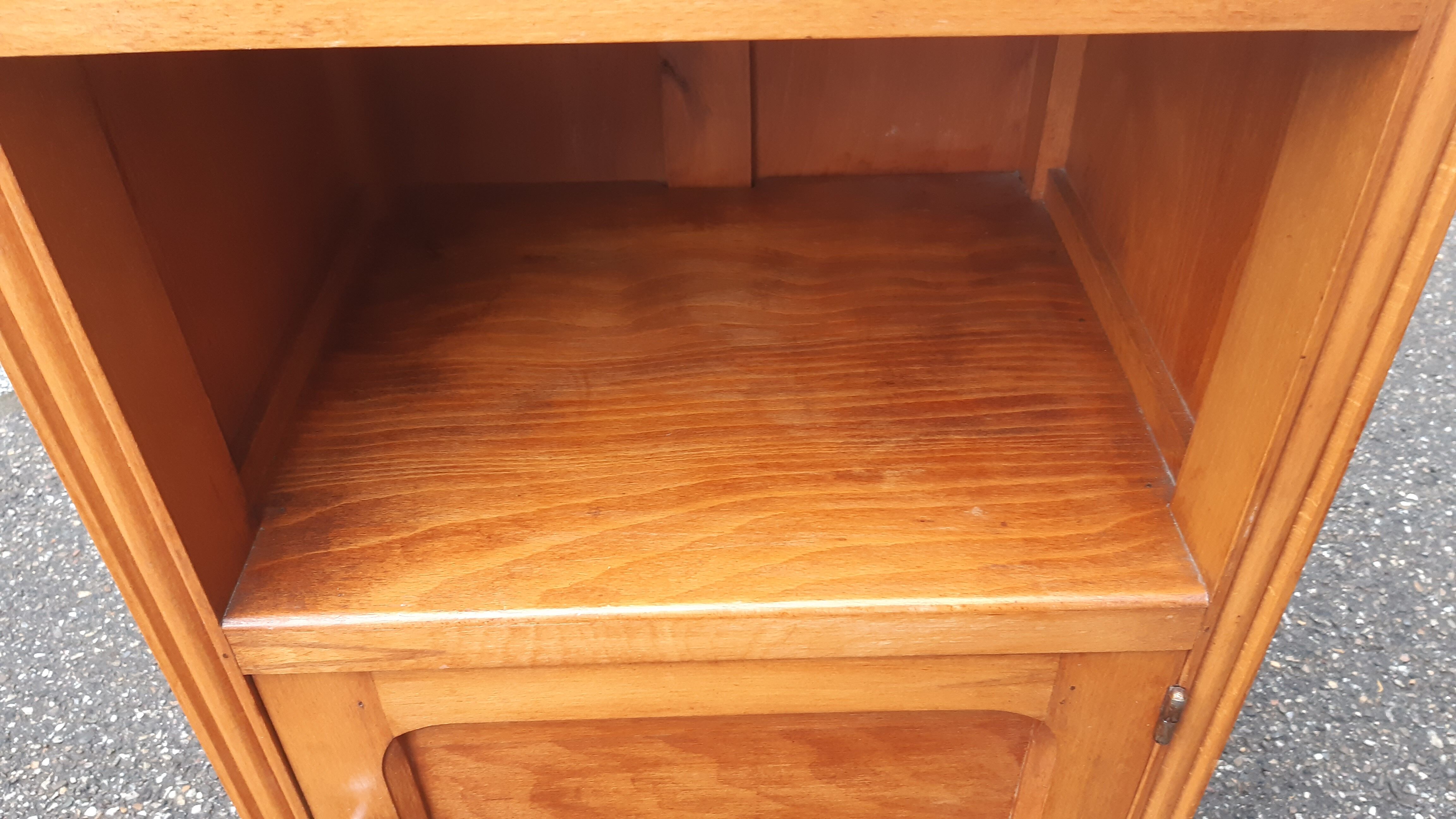 Golden oak 1950s bedside