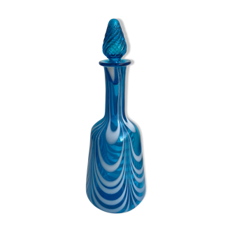 carafe in blue Murano glass early twentieth century
