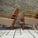 Pair of corduroy armchairs from the 1950s