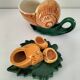 Pair of snail-shaped bowls and their leaf-shaped saucers – 1950s-1960s