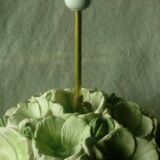 Lampe de salon a poser en ceramique bouquet de fleurs