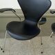 4x chairs by Arne Jacobsen for Fritz Hansen, model 3107 in leather